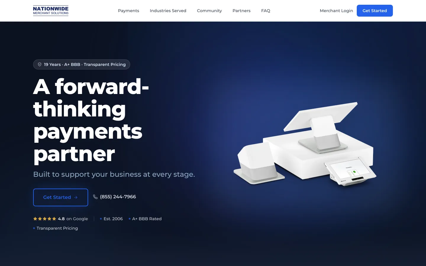Nationwide Merchant Solutions website designed by ABMG