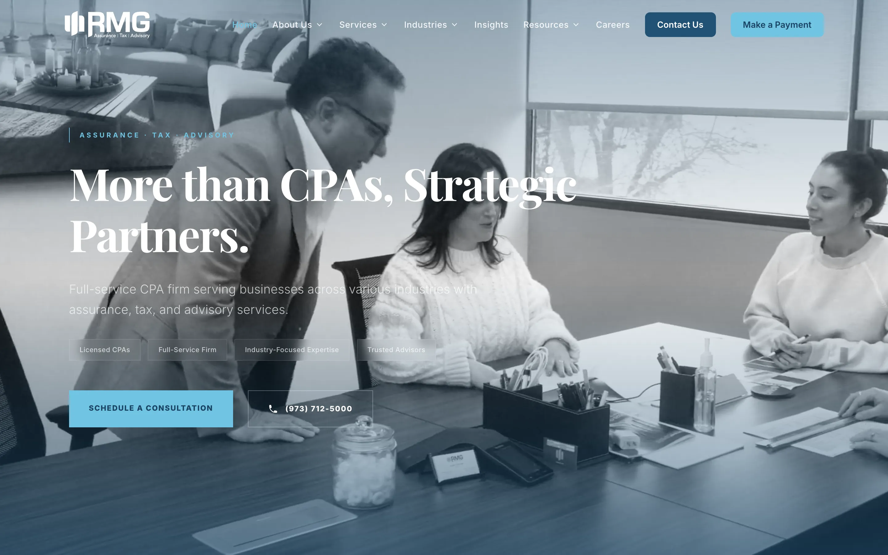 A NJ CPA Firm website homepage